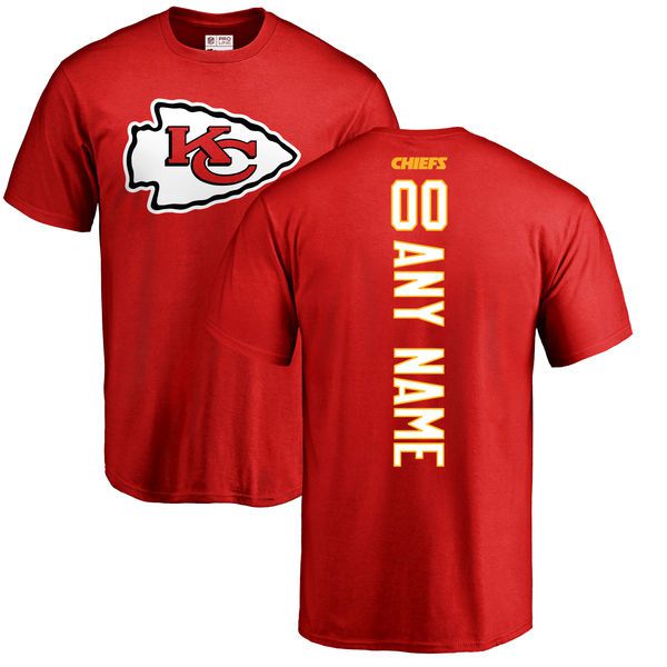 Men Kansas City Chiefs NFL Pro Line Red Custom Backer T-Shirt